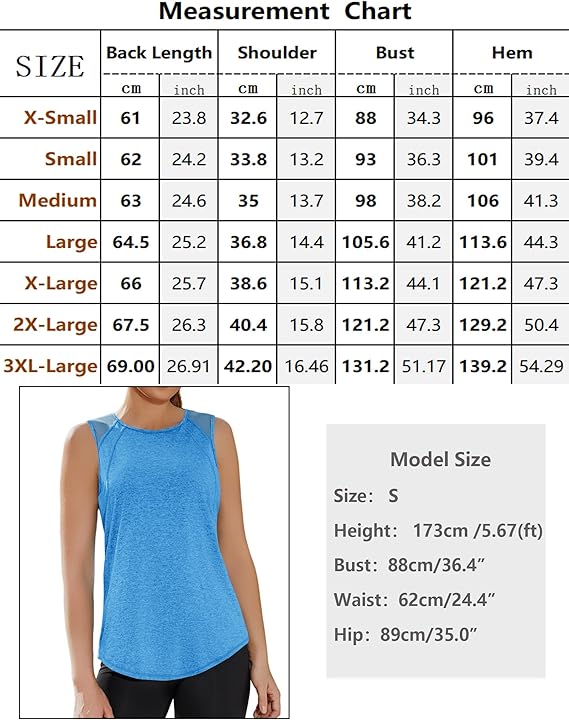 Gyabnw Sports Top Women's Sleeveless Sports Shirt Tank Top Summer Functional Shirt Running Top Functional Top XS - 3XL - 图片 3