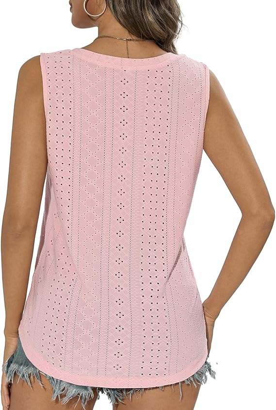 Gyabnw Tank Top Women's Summer Sleeveless Blouses Casual Basic Tops for Women - 图片 3