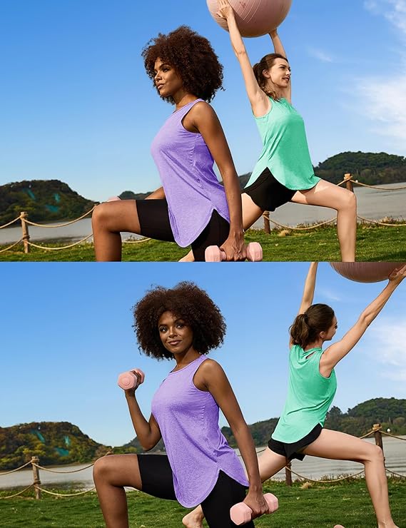 Gyabnw Tank Top Sport Women's Fitness Sports Top Loose Top Gym Sports Shirt Sleeveless Yoga XS - 3XL - 图片 4