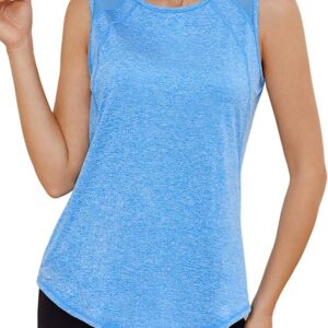 Gyabnw Sports Top Women's Sleeveless Sports Shirt Tank Top Summer Functional Shirt Running Top Functional Top XS - 3XL