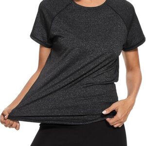 Gyabnw Sports T-Shirt Women's Sports Shirt Functional Shirt Short Sleeve Running Shirt Fitness Top Yoga